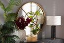 Jovia Gold Finished Metal Accent Wall Mirror Baxton