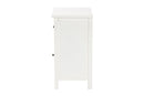 Calista White 1-Drawer End Table Baxton