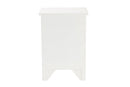 Calista White 1-Drawer End Table Baxton