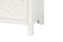Calista White 1-Drawer End Table Baxton