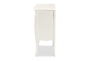 Melora White 3-Drawer Storage Cabinet Baxton