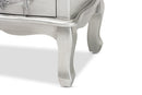 Merida Brushed Silver 4-Drawer End Table Baxton