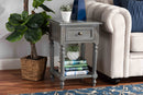 Danielle Gray 1-Drawer End Table Baxton