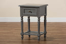 Danielle Gray 1-Drawer End Table Baxton