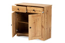Elyse Oak Brown 2-Door Buffet Kitchen Cabinet Baxton