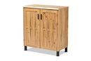 Kelly Oak Brown 2-Door Storage Cabinet Baxton