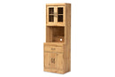 Bernard Oak Brown Kitchen Cabinet and Hutch Baxton
