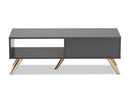 Yori Dark Gray and Gold Coffee Table Baxton