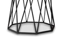 Dakota Black Metal End Table w/Marble Tabletop Baxton
