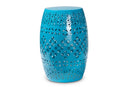 Layton Blue Finished Metal Outdoor Side Table Baxton