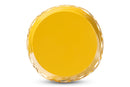 Estera Yellow Finished Metal Outdoor Side Table Baxton