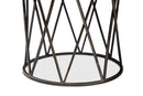 Imogen Antique Black finished Metal End Table Baxton