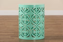 Disa Aqua Finished metal Outdoor Side Table Baxton