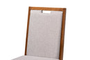 Iryna Gray Fabric Upholstered and Walnut Brown 5-Piece Dining Set Baxton