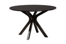 Rosine Modern Sand Fabric and Dark Brown 7-Piece Dining Set Baxton