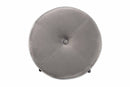 Desma Gray Velvet Fabric Upholstered and Gold Finished Metal Storage Ottoman Baxton