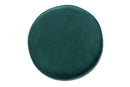 Bisset Green Velvet Fabric Upholstered and Gold Finished Metal Ottoman Baxton