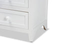 Kallima White 2-Drawer End Table Baxton
