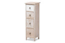 Massey Multi-Colored Wood 4-Drawer Storage Unit Baxton