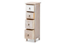 Massey Multi-Colored Wood 4-Drawer Storage Unit Baxton