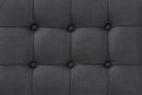 Oren Gray Fabric Upholstered and Silver Ottoman Baxton