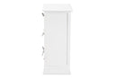 Nami White 3-Basket Storage Unit Baxton