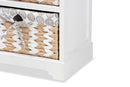 Nami White 3-Basket Storage Unit Baxton