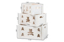 Cosmo White 3-Piece Storage Crate Set Baxton