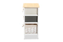 Lingga Multi-Colored Wood 2-Drawer Storage Unit w/Basket Baxton