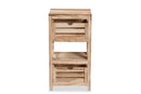 Jelita Natural Brown 2-Drawer Storage Unit Baxton