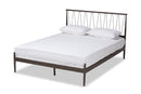 Verner Black Bronze Finished Metal Full Size Platform Bed Baxton