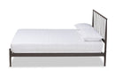 Verner Black Bronze Finished Metal Full Size Platform Bed Baxton