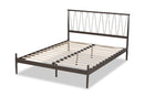 Verner Black Bronze Finished Metal Full Size Platform Bed Baxton