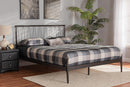 Verner Black Bronze Finished Metal Full Size Platform Bed Baxton