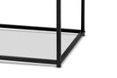 Calhoun Weathered Oak and Black Metal 2-Drawer Coffee Table Baxton