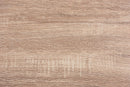 Zentra Oak Brown and Black Metal Coffee Table Baxton