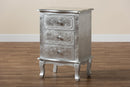 Adina Silver 3-Drawer End Table Baxton