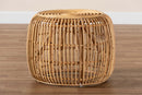 Ellingham Natural Brown Rattan End table Baxton