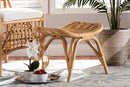 Saffron Natural Brown Rattan Ottoman Baxton