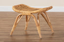 Saffron Natural Brown Rattan Ottoman Baxton