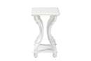 Sumana White Wood End Table Baxton