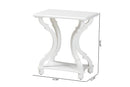 Sumana White Wood End Table Baxton