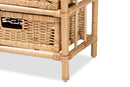 Sorley Natural Brown Rattan 6-Drawer Storage Cabinet Baxton