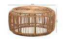 Mathias Natural Brown Antique Rattan Coffee Table Baxton
