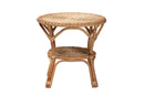 Agnes Natural Brown Antique Rattan Coffee Table Baxton