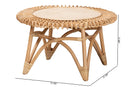 Eloise Natural Rattan Coffee Table Baxton