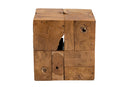 Harrell Rustic Natural Brown Teak Root End Table Baxton