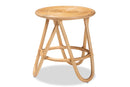 Florence Natural Brown Rattan End Table Baxton