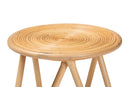 Florence Natural Brown Rattan End Table Baxton