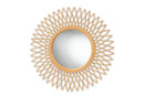 Neville Natural Brown Rattan Accent Wall Mirror Baxton